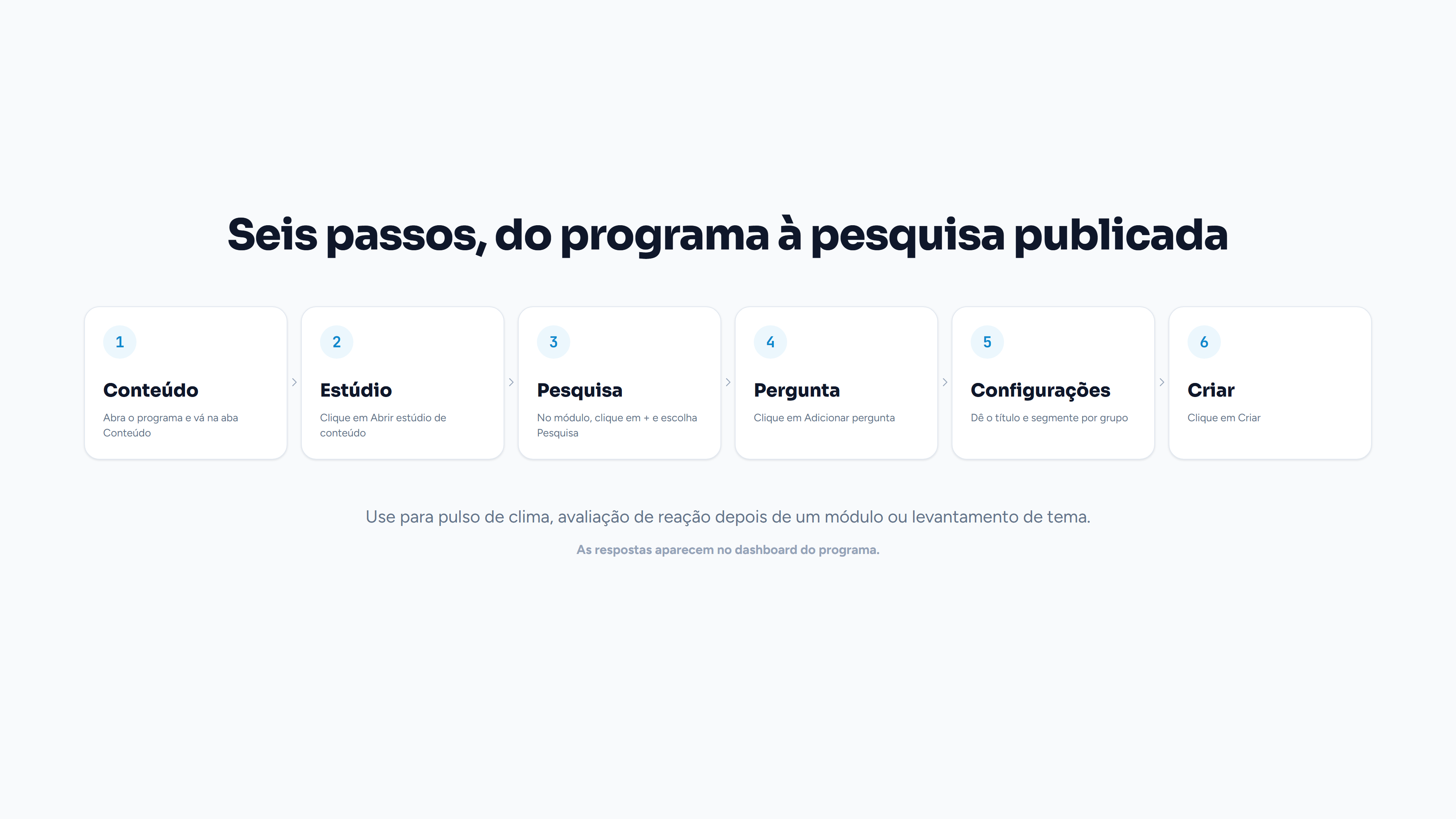Do programa à pesquisa publicada.